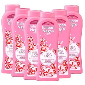 Tulipan Black, bath gel and Kiss Strawberry Cream, Nourishing, 720ml x6 units
