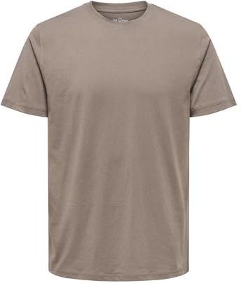 Only & Sons - ONSMAX - T-shirt - Mokka - Kwartmouw