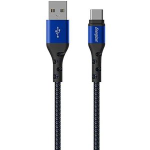 Energizer - Gevlochten USB-C oplaadkabel - lange oplaadkabel - Hoge sterkte - Blauw