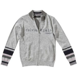 Calvin Klein Jeans Jongens gebreide jas CBR540KTM08, grijs (M92), 140 cm