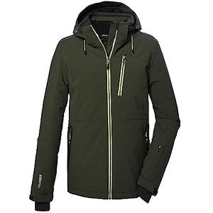 killtec Heren Ski-jack/jack in donslook met afritsbare capuchon en sneeuwvanger KSW 68 MN SKI QLTD JCKT, dark moss, L, 39732-000