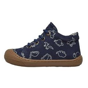 Naturino Leren loopschoenen met dinosaurus-print, marineblauw 26, Marine., 26 EU