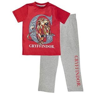 Harry Potter Gryffindor Maskottchen Familie Langer Pyjamas rot 8-9 Jahre alt | Hogwarts passende Familien-Nachtwäsche, Kinder- und Erwachsenengrößen