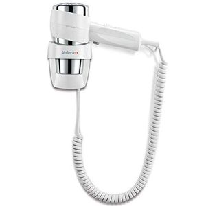 Valera 542.06/038A white – Action Super Plus 1600 Wit haardroger met muurbeugel - haardroger voor hotel, compacte wandhaardroger, 1600 Watt, Wit/Chroom