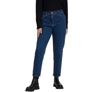 Ulla Popken Dames Denim Jeans, blauw, 36W x 32L