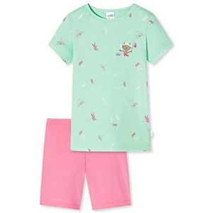 Schiesser Korte kinderpyjama voor meisjes, eenhoorn, 100% biologisch katoen, Mint I, 104 cm