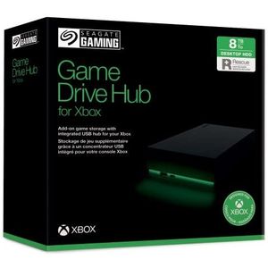 Seagate Game Drive Hub for Xbox, 8 TB, Externe Harde Schijf, USB 3.2 Gen 1, met dual USB-C en USB-A poorten, Xbox gecertificeerd, met RGB led-verlichting, 2 jaar Rescue Services (STKW8000400)