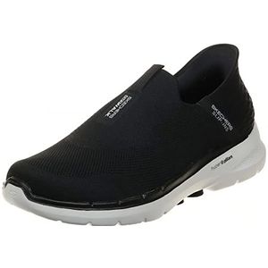 Skechers Heren Gowalk 6 Slip-ins - Athletische instapschoenen | Vrije tijd traagschuim sneakers, zwart, wit, 41 EU X-Breed