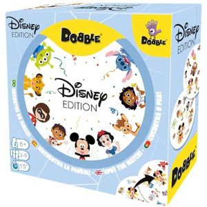 Zygomatic Dobble Disney Edition Actie- en reflectiekaarten voor volwassenen en kinderen, vanaf 6 jaar, 2 tot 8 spelers, 15 minuten per spel, meertalig