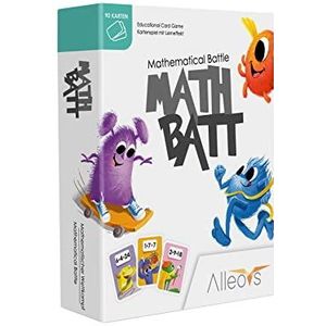 ALLEOVS Math-Batt Wiskunde - Leerspel voor kinderen vanaf 7 jaar - Kaartspel voor het hele gezin - Kinderspel om 1x1 te leren, Multi kleuren