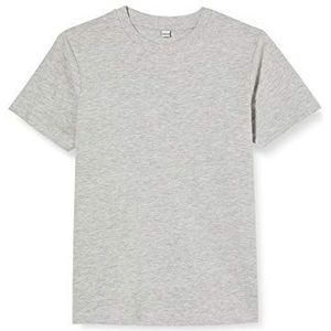 Build Your Brand Jongens T-shirt Kids Basic Tee, 100% katoen, maten 110-164, Heather Grey, 146-152