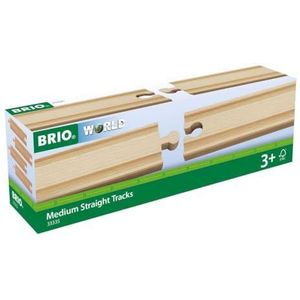 BRIO Middellange rechte rails - 33335