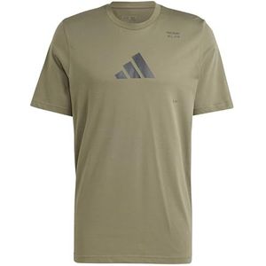 adidas Heren AEROREADY All-Gym Category Graphic Tee, olive strata, S