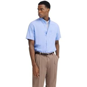 Bugatti - Overhemd - Lichtblauw - Korte Mouwen - Met Button-Downkraag