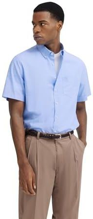 Bugatti - Overhemd - Lichtblauw - Korte Mouwen - Met Button-Downkraag