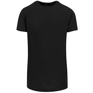 Build Your Brand Heren Shaped Long Tee T-shirt, Zwart (zwart), XS