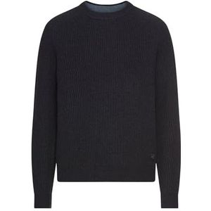 camel active - Pullover - Marineblauw - Gemaakt van Zuivere Wol