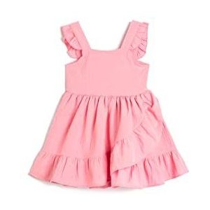 Koton Babygirls ruffle strappy U-hals diered jurk, roze (274), 18-24 maanden