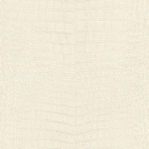 Rasch Behang 751321 - vliesbehang met krokodil lederlook in crèmewit uit de collectie African Queen III