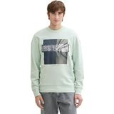 Sweater - Sea Foam - Met Frontprint - Ronde Hals