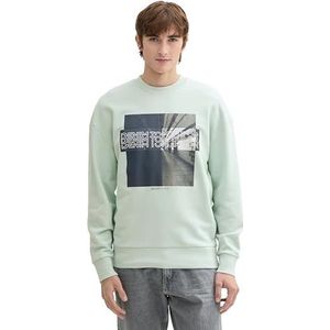 Sweater - Sea Foam - Met Frontprint - Ronde Hals