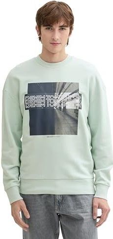 Sweater - Sea Foam - Met Frontprint - Ronde Hals