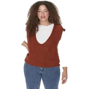 TRENDYOL TBBAW23AV00005/Taba Sweater, voor dames, Tobacco, maat XL, tobacco, XL
