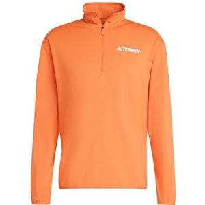 adidas Heren Terrex Multi CLIMAWARM Half Zip Tech Fleece Jacket, semi impact orange, L