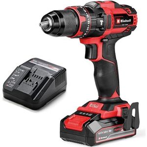 Einhell accu Klopboor-/Schroefmachine TE-CD 18/44 Li-i Kit Power X-Change (18 V, 44 Nm, klopboorfunctie, metalen snelspanboorkop 13 mm, 2 versnellingen, incl. 2.5 Ah accu en lader)