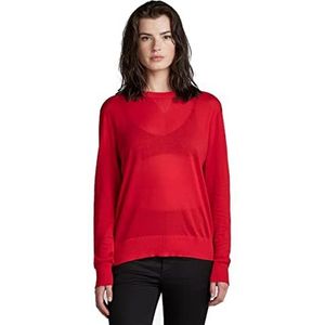 G-STAR RAW Dames Core R Neck Knit Sweater, Rood (Acid Red D166-a911), S