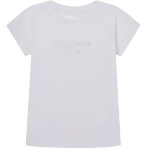 Pepe Jeans Nuria T-shirt voor meisjes, wit (wit), 16 jaar, Wit (wit), 16 jaar