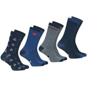 Athena Set van 4 paar halve sokken, Navy/Blauw, 39-42