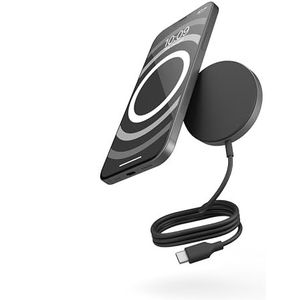 Zens Pro 1 Wireless Charger, MagSafe en Qi2 Compatibel 15W Wireless Charger voor iPhone 16/15/14/13/12 en AirPods, Inclusief 1M Geïntegreerde USB-C kabel, Zwart