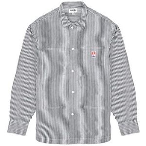 Wrangler Heren Casey Workshirt Shirt, Hickory Stripe, X-Small, Hickory Stripe, XS