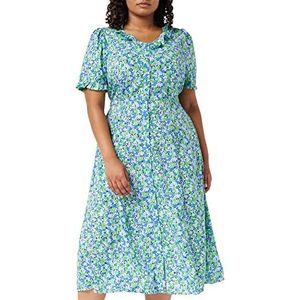 Louche Halcyon-bloemenbed jurk voor dames, Groen, 34 NL