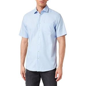 Seidensticker Men's Regular Fit Shirt met korte mouwen, lichtblauw, 45, lichtblauw
