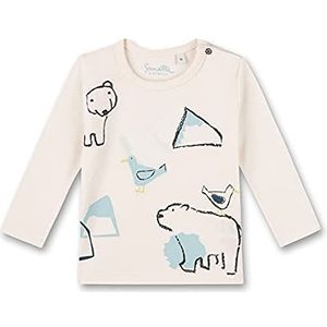 Sanetta baby jongens shirt, Witte whisper., 62 cm