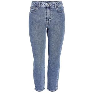 NOISY MAY Damen Ankle Jeans Lockere Slim Fit Denim Hose High Waist NMMONI, Colour:Blue, Size:27W / 30L, Beenlengte:L30