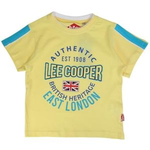 Lee Cooper T-shirt voor jongens - top met korte mouwen - katoen - geel - 8 jaar, Geel, 8 Jaren