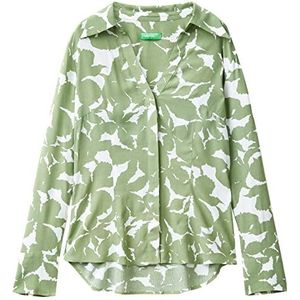 United Colors of Benetton Shirt 53UEDQ032, groen met patroon 71J, XS dames, groen A patroon 71J, XS