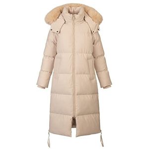 Apart gewatteerde jas met afneembare capuchon, beige, 38