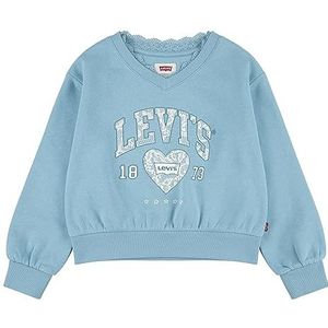 Levi's Meisjes Lvg Meet and Greet kant Trim v 3ej174 Sweatshirts, Aqua Zee Blauw, 4 Jaren