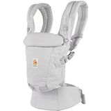 Ergobaby Adapt babydrager voor pasgeborenen vanaf de geboorte, met 3 posities SoftTouch Katoen ergonomische buikdrager rugdrager draagzak, Pearl Grey