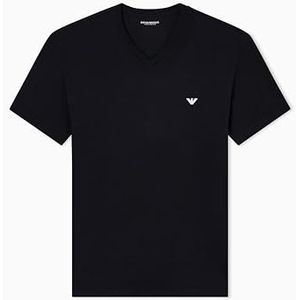 Emporio Armani - Stretch Cotton Jersey - T-shirt - Met Korte Mouwen - V-hals