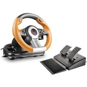 Speedlink SL-6695-BKOR-01 DRIFT O.Z. Racing Wheel Pc, USB gaming stuur voor pc / computer met pedalen voor gas geven en remmen, zwart-oranje