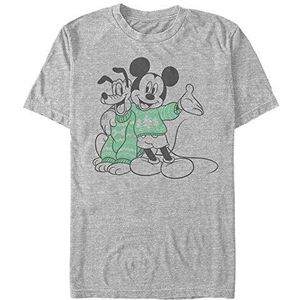 Disney Classics Unisex Mickey Classic Sweatshirt Pals Organic Short Sleeve T-Shirt, Melange Grey, S, grijs (melange grey), S
