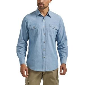 Wrangler Authentics Klassiek geweven herenoverhemd met lange mouwen, 3XL
