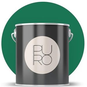 Livingwalls PURO Premium muurverf c5000 - schilderverf met zeer hoge dekking - matte hoogwaardige binnenverf in groen - 1 l