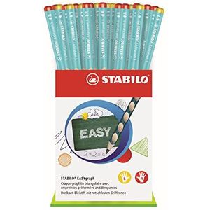 STABILO EASYgraph S Ergonomische grafiet pen - Godet x 48 potloden - HB - hemelsblauw