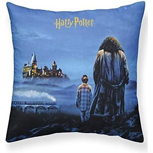 Belum kussensloop Harry Potter, afmetingen: 50 x 50 cm, model: Philosopher's Stone A, stof: Half Panama, 100% katoen, 250 g.